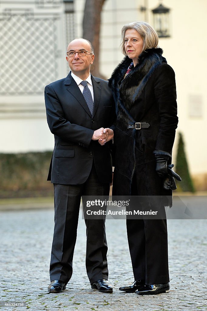 Ministers of Interior Arrive For A Meeting At Ministry of Interior Place Beauvau