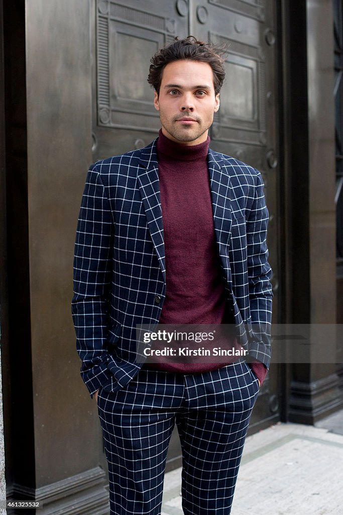 Street Style - London Collections: MEN AW15 - January 09 To January 12, 2015