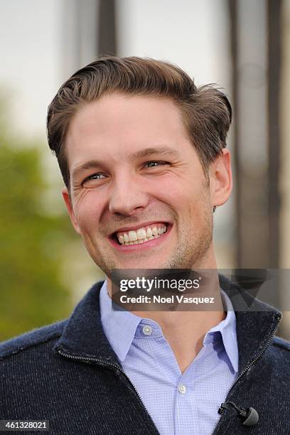 Michael Cassidy from "Men at Work" visits "Extra" at Universal Studios Hollywood on January 7, 2014 in Universal City, California.