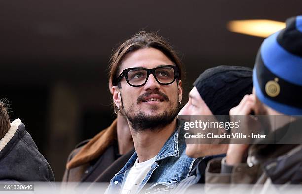 Pablo Daniel Osvaldo attends the Serie A match between FC Internazionale Milano and Genoa CFC at Stadio Giuseppe Meazza on January 11, 2015 in Milan,...