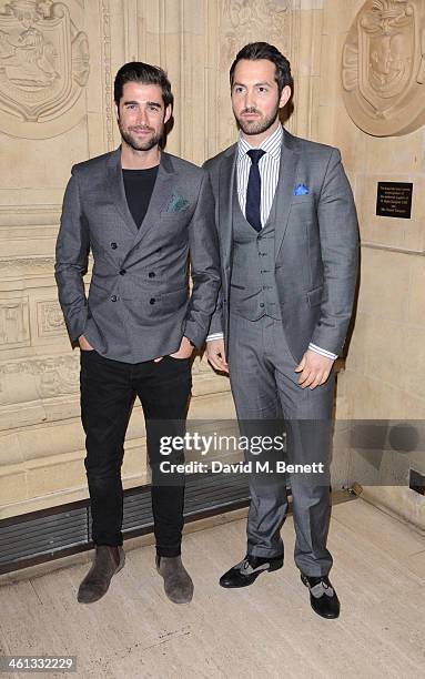 Matt Johnson and David Webb attends the VIP night for Cirque Du Soleil: Quidam at Royal Albert Hall on January 7, 2014 in London, England.