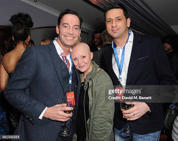 Craig Revel Horwood, Gail Porter and Damon Scott attends the VIP night for Cirque Du Soleil: Quidam at Royal Albert Hall on January 7, 2014 in...