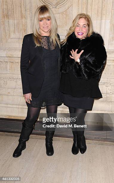 Jo Wood and Brix Smith Start attends the VIP night for Cirque Du Soleil: Quidam at Royal Albert Hall on January 7, 2014 in London, England.