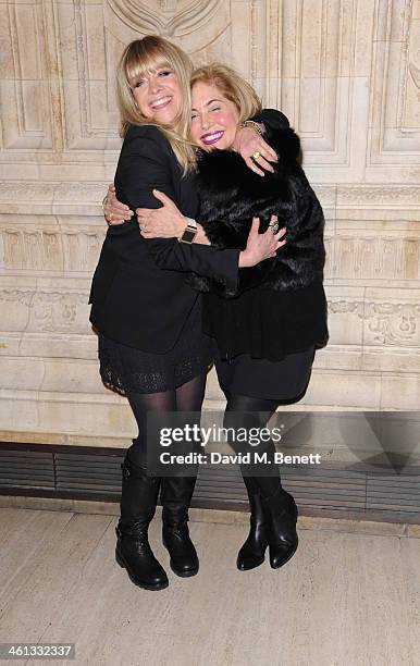 Jo Wood and Brix Smith Start attends the VIP night for Cirque Du Soleil: Quidam at Royal Albert Hall on January 7, 2014 in London, England.