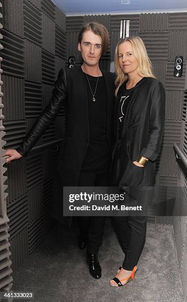 Gareth Pugh and Alannah Weston attends Gareth Pugh x Selfridges: MONOLITH, an immersive installation as part of London Collections: Men, at...