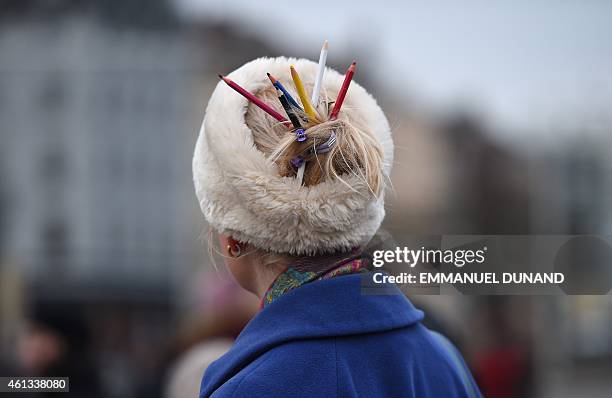 Some 20,000 people march on January 11, 2015 in Brussels in tribute to the 17 victims of the three-day killing spree in France that ended on January...