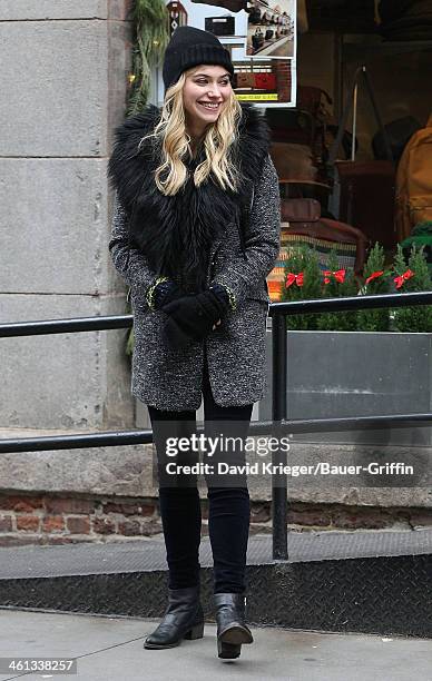 Imogen Poots are seen on the set of new film "Are We Officially Dating?" on December 21, 2012 in New York City.