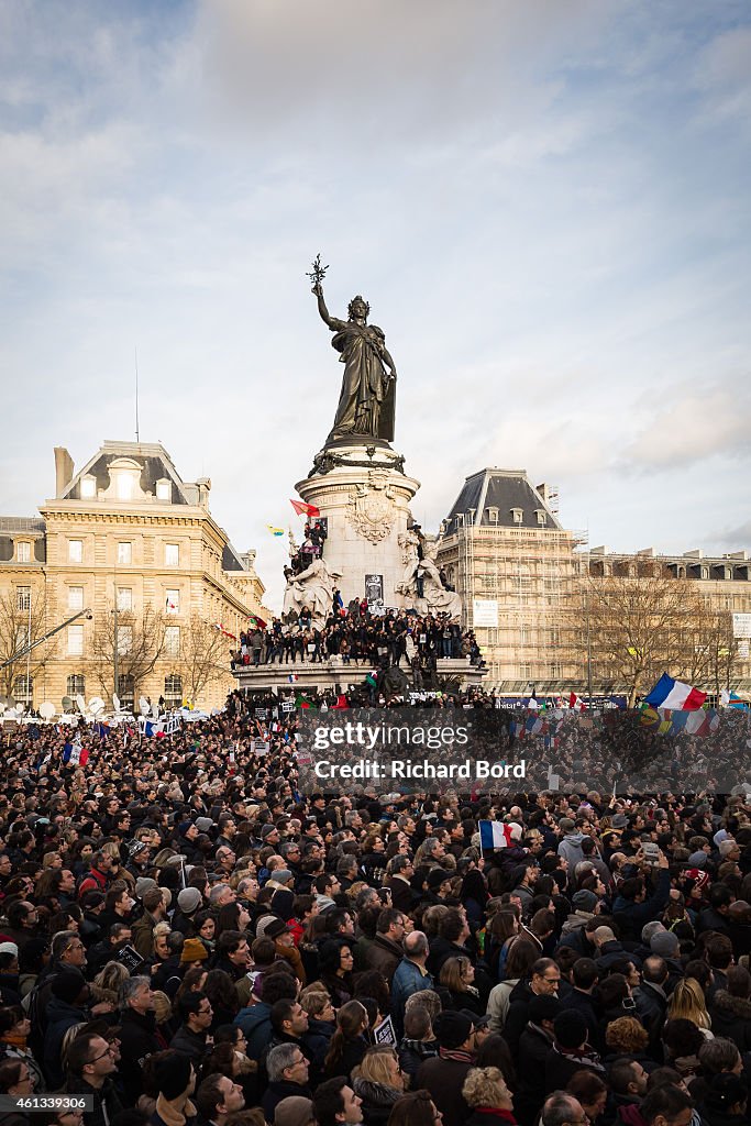 Mass Unity Rally Held In Paris Following Recent Terrorist Attacks