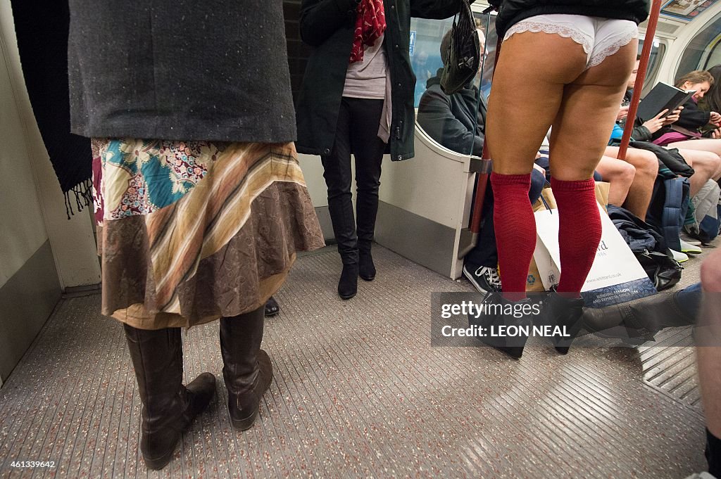 BRITAIN-PEOPLE-NO PANTS SUBWAY RIDE