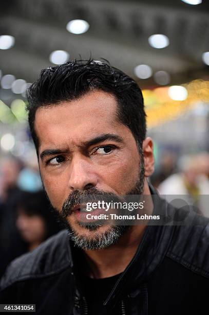 Aurelio Savina poses before the flight to Australia as a participant in the 2015 RTL-TV-Show 'Dschungelcamp: Ich bin ein Star - Holt mich hier raus!'...