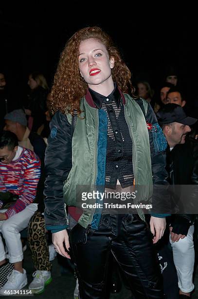 Jess Glynne attends the KTZ show at the London Collections: Men AW15 at on January 11, 2015 in London, England.