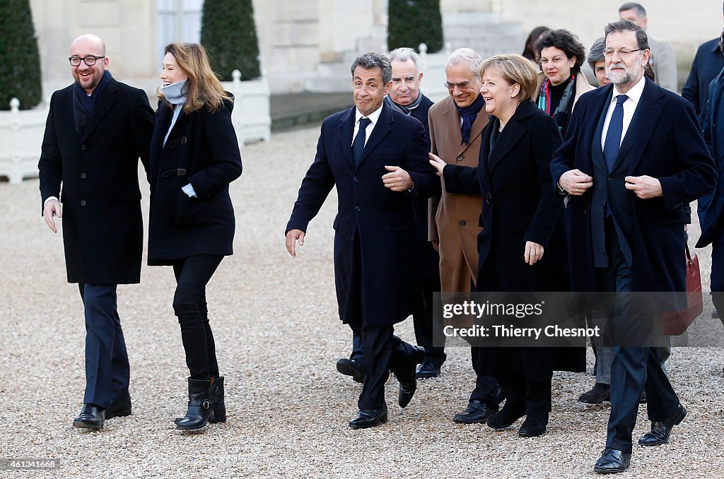 Mass Unity Rally Held In Paris Following Recent Terrorist Attacks