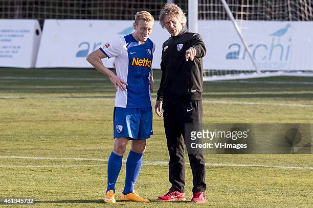 Mikael Forssell of VFL Bochum, coach Gertjan Verbeek of VFL Bochum during the friendly match between Vfl Bochum and Cercle Brugge on January 11, 2014...