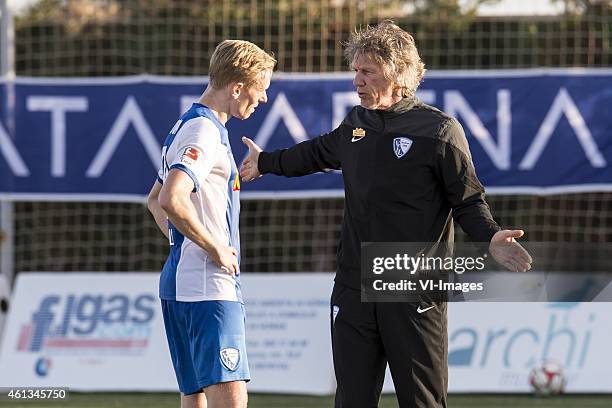 Mikael Forssell of VFL Bochum, coach Gertjan Verbeek of VFL Bochum during the friendly match between Vfl Bochum and Cercle Brugge on January 11, 2014...