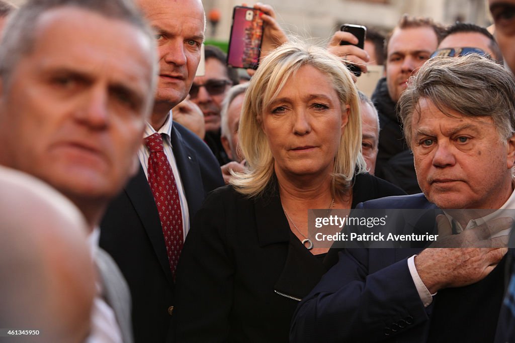 France's National Front Leader Marine Le Pen Holds Rally In Beaucaire