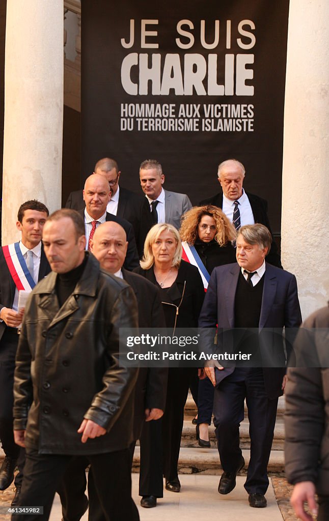 France's National Front Leader Marine Le Pen Holds Rally In Beaucaire