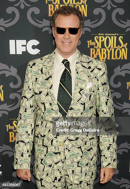 Actor Will Ferrell arrives at the Los Angeles premiere of "The Spoils Of Babylon" at DGA Theater on January 7, 2014 in Los Angeles, California.