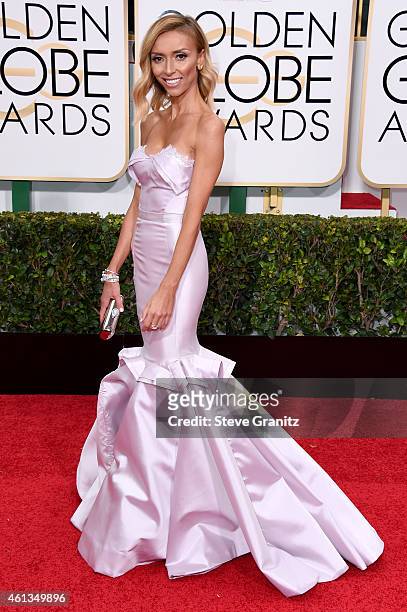 Personality Giuliana Rancic attends the 72nd Annual Golden Globe Awards at The Beverly Hilton Hotel on January 11, 2015 in Beverly Hills, California.