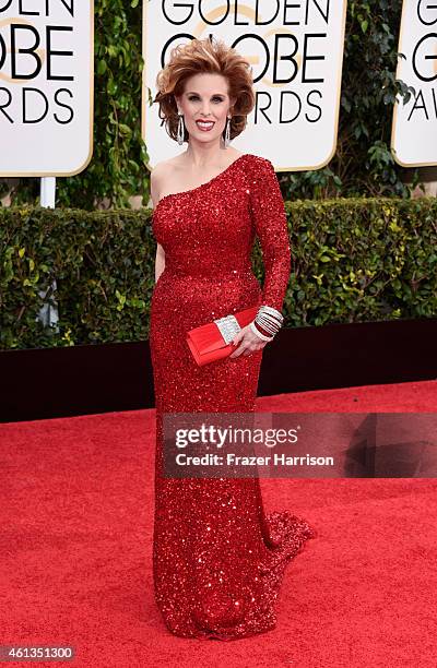 Producer Kat Kramer attends the 72nd Annual Golden Globe Awards at The Beverly Hilton Hotel on January 11, 2015 in Beverly Hills, California.