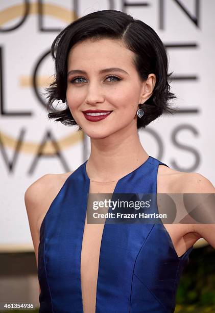 Actress Julia Goldani Telles attends the 72nd Annual Golden Globe Awards at The Beverly Hilton Hotel on January 11, 2015 in Beverly Hills, California.