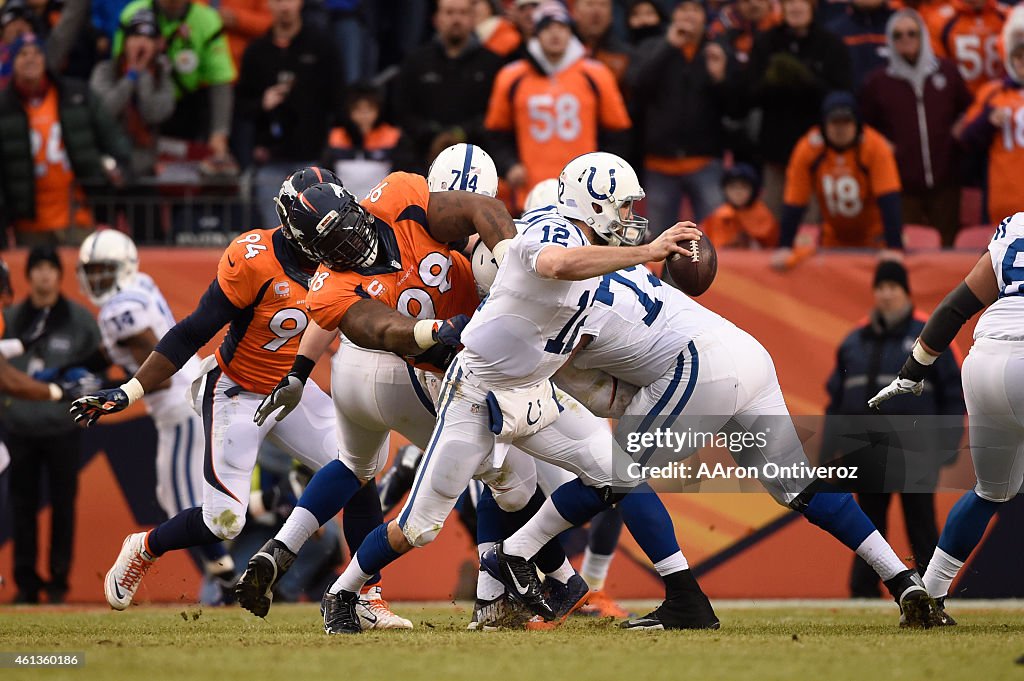 Denver Broncos vs. Indianapolis Colts in an AFC divisional playoff game