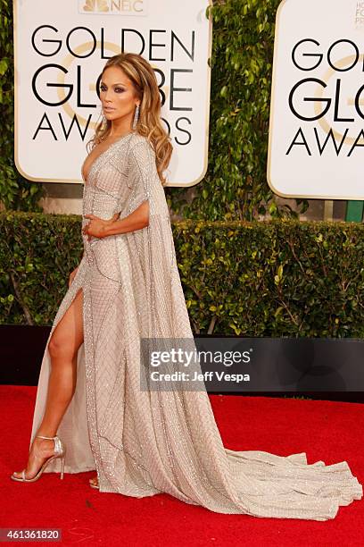 Actress/singer Jennifer Lopez attends the 72nd Annual Golden Globe Awards at The Beverly Hilton Hotel on January 11, 2015 in Beverly Hills,...