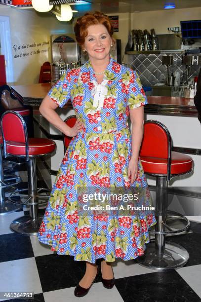 Cheryl Baker attends a photocall for new musical "Happy Days" at Ed's Easy Diner on January 8, 2014 in London, England.