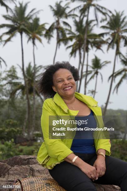 French justice minister Christiane Taubira is photographed for Paris Match on December 26, 2013 in her home country, Cayenne, French Guiana.