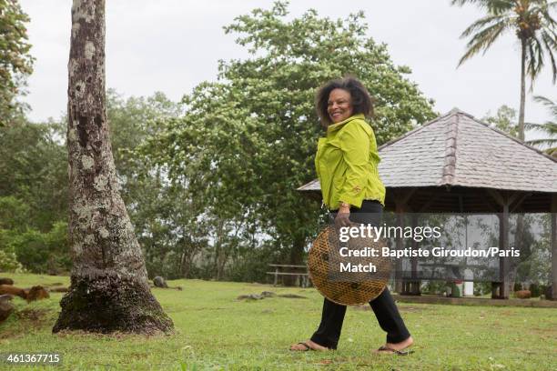 French justice minister Christiane Taubira is photographed for Paris Match on December 26, 2013 in her home country, Cayenne, French Guiana.