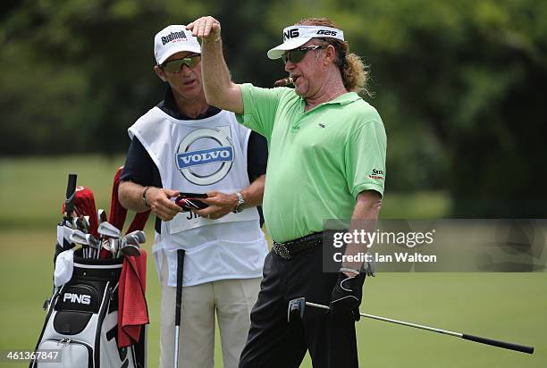 Miguel Angel Jimenez of Spain during the Pro-Am of the 2014 Volvo Golf Champions at Durban Country Club on January 8, 2014 in Durban, South Africa.