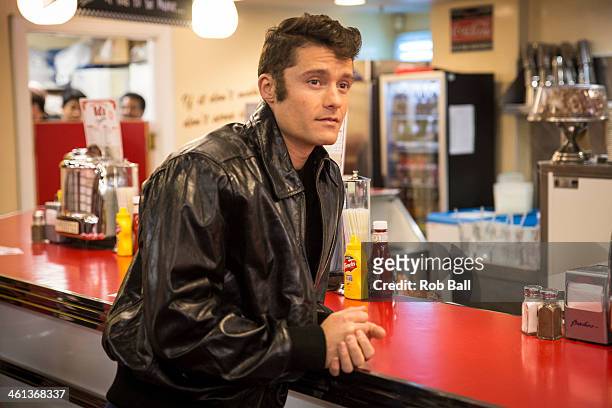 Ben Freeman attends a photocall for new musical "Happy Days" at Ed's Easy Diner on January 8, 2014 in London, England.