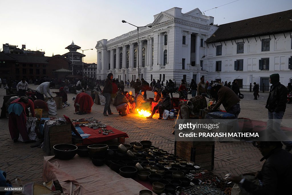 NEPAL-WEATHER-WINTER