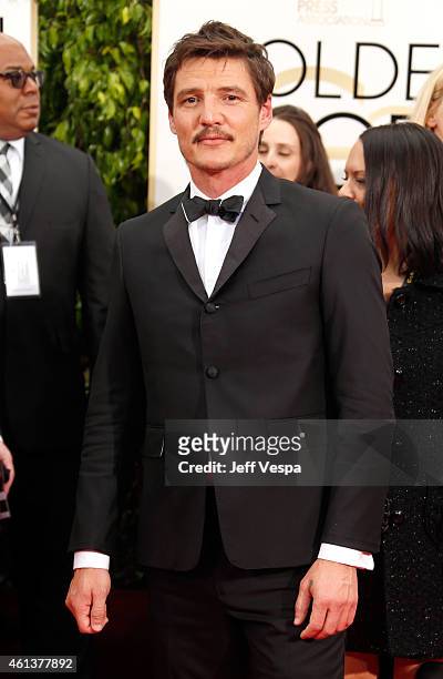 Actor Pedro Pascal attends the 72nd Annual Golden Globe Awards at The Beverly Hilton Hotel on January 11, 2015 in Beverly Hills, California.
