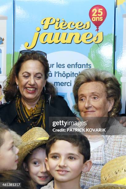 French producer Anne Barrere and French former First lady and current President of the Paris's and France's Hospitals Foundation, Bernadette Chirac...