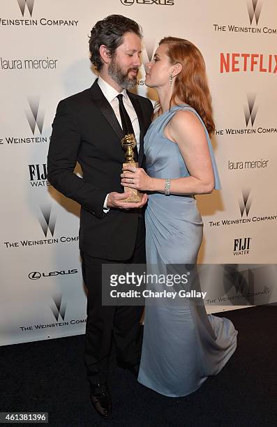 Actors Darren Le Gallo and Amy Adams attend The Weinstein Company & Netflix's 2015 Golden Globes After Party presented by FIJI Water, Lexus, Laura...