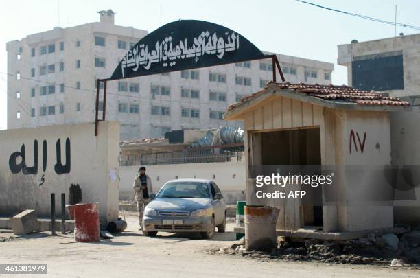 The Aleppo headquarters of the Islamic State of Iraq and the Levant are seen in the northern city of Aleppo after fighters from several Syrian rebel...