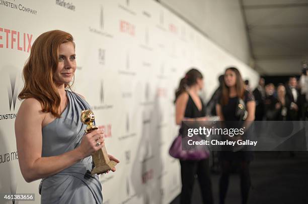 Actress Amy Adams attends The Weinstein Company & Netflix's 2015 Golden Globes After Party presented by FIJI Water, Lexus, Laura Mercier and Marie...