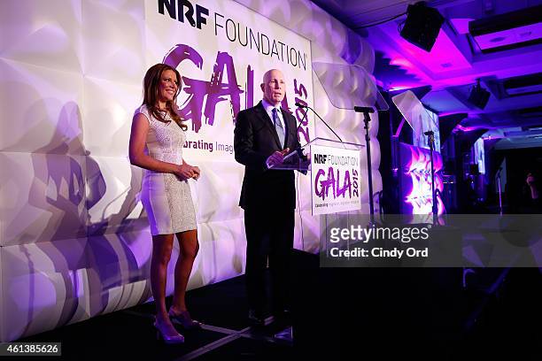 Television Host of Street Smart, Bloomberg Trish Regan and President and CEO of the National Retail Federation, Matthew R. Shay speak at NRF...