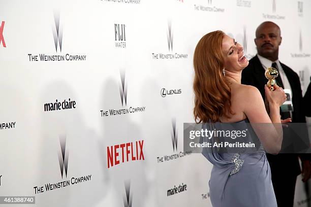 Actress Amy Adams attends The Weinstein Company & Netflix's 2015 Golden Globes After Party presented by FIJI Water, Lexus, Laura Mercier and Marie...