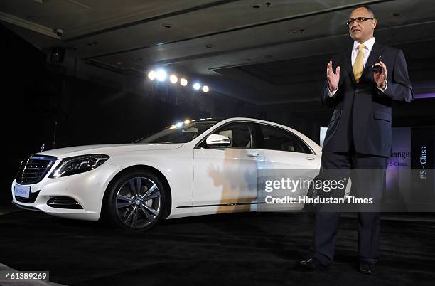 Managing Director of Mercedes-Benz India Eberhard Kern during the launch of new Mercedes Benz S-Class on January 8, 2014 in New Delhi, India. The new...