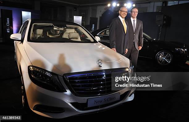 Head of Global Product Management for Mercedes Benz S-Class and Roadsters Lutz Regelmann with Managing Director of Mercedes-Benz India Eberhard Kern...