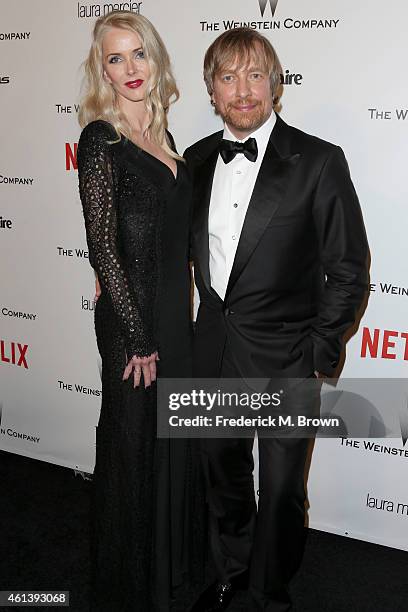 Director Morten Tyldum and Janne Tyldum attend the 2015 Weinstein Company and Netflix Golden Globes After Party at Robinsons May Lot on January 11,...