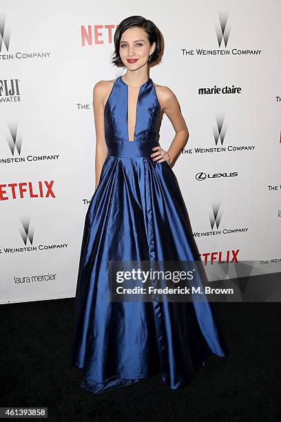 Actress Julia Goldani Telles attends the 2015 Weinstein Company and Netflix Golden Globes After Party at Robinsons May Lot on January 11, 2015 in...