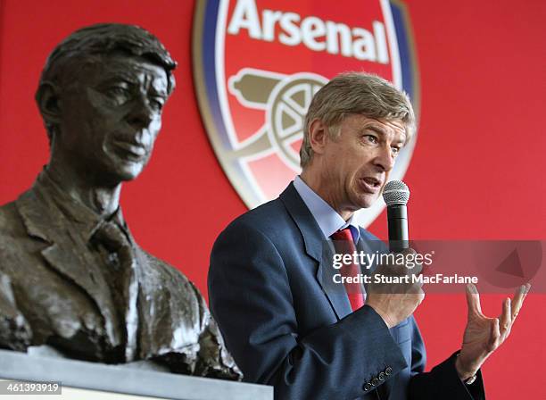 Manager Arsene Wenger speaks at the Arsenal AGM at Emirates Stadium on October 18, 2007 in London, England.