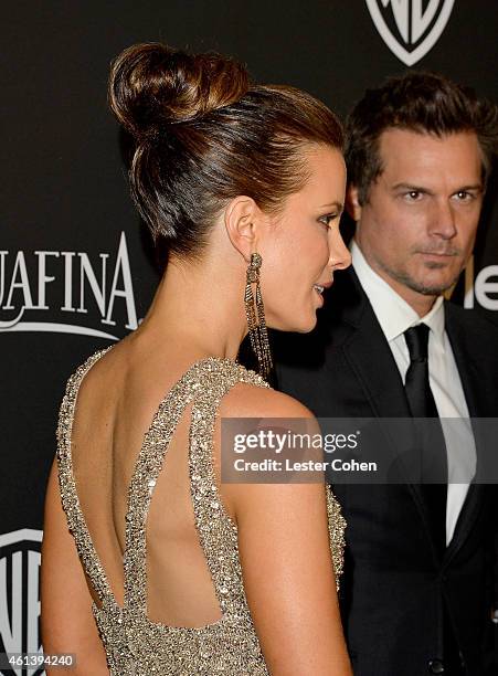 Actress Kate Beckinsale attends the 16th Annual Warner Bros. And InStyle Post-Golden Globe Party at The Beverly Hilton Hotel on January 11, 2015 in...