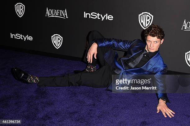 Actor Brett Dier attends the 2015 InStyle And Warner Bros. 72nd Annual Golden Globe Awards Post-Party at The Beverly Hilton Hotel on January 11, 2015...
