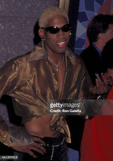Dennis Rodman attends 13th Annual MTV Video Music Awards on September 4, 1996 at Radio City Music Hall in New York City.