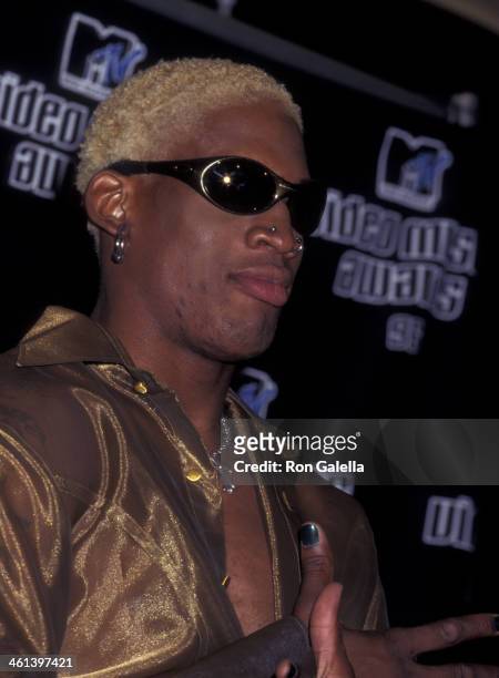 Dennis Rodman attends 13th Annual MTV Video Music Awards on September 4, 1996 at Radio City Music Hall in New York City.
