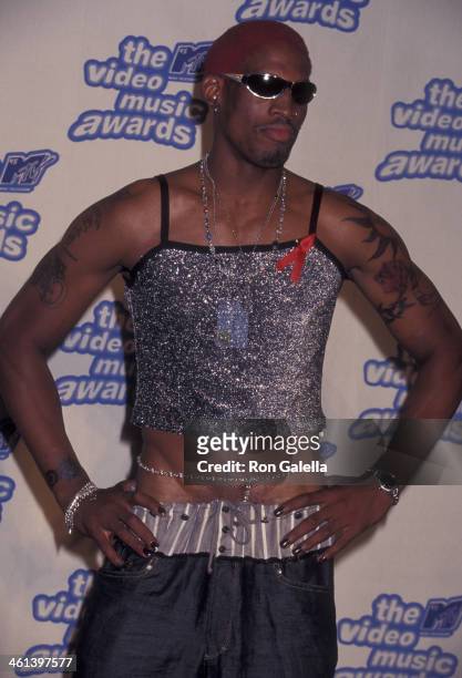 Dennis Rodman attends 12th Annual MTV Video Music Awards on September 7, 1995 at Radio City Music Hall in New York City.
