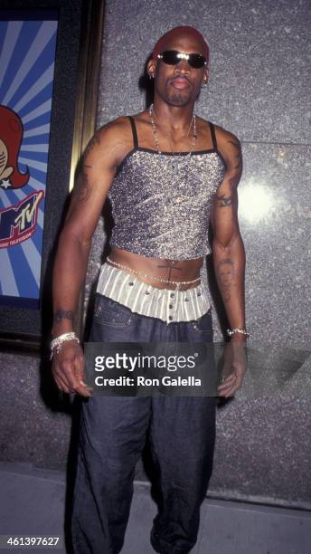 Dennis Rodman attends 12th Annual MTV Video Music Awards on September 7, 1995 at Radio City Music Hall in New York City.